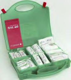 Supplied in a plastic box c/w handle. 270 x 340 x 100mm. 10 Person Kit Lone Worker Kit Essential First Aid Kit for someone working off-site or on the road. Contents: 1x guidance leaflet.