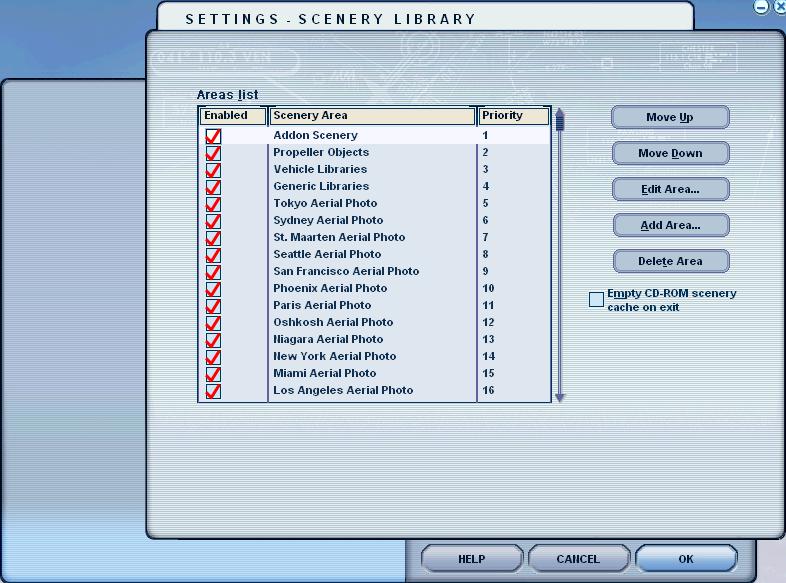 16. Select Add Area 17. Navigate to the FS9_root_directory \BluePrint Simulations\ directory.