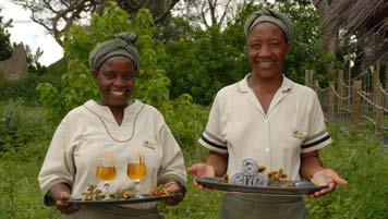 Lunch can be enjoyed back at the camp Afternoon tea is served before the afternoon game activity Evening game drives include classic sundowner cocktails and canapés at specially selected spots before