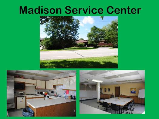 The Madison Service Center has the Ticalli/Cabana rooms, a full kitchen, room for small