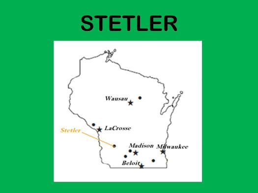 Located approximately 1 hour and 15 minutes from the Madison Service Center. Stetler is centrally located between Madison and La Crosse to make it easily accessible by many areas of the jurisdiction.