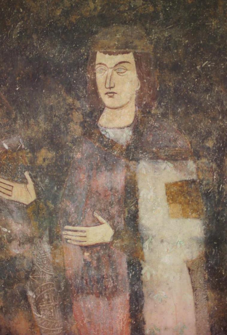 Freska mladog Milutina u Sopoćanima Fresco of young Milutin in Sopocani There are several facts in the life of Stefan Uros II Milutin Nemanjic that make him stand out from amongst the other Serbian