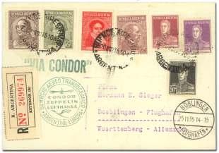 World Airmail Covers: Zeppelin Flights Zeppelin Flights 1780 Ar gen tina, 1930 (May 25 - June 6), Graf Zep - pe lin Flight, Rio de Ja neiro -