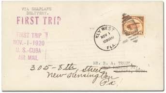 Estimate $2,000-3,000 The Key to any Cuban Airmail Collection.