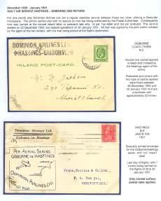 1957 New Zea land, 1931-45 NZ Do mes tic Air mail. Five (5) cov ers show ing changes in NZ do mes tic air mail rates 1931-1945.