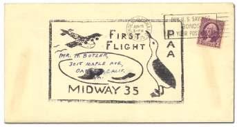 Estimate $200-300 2027 United States, 1935, First Flight to Guam, T.O.