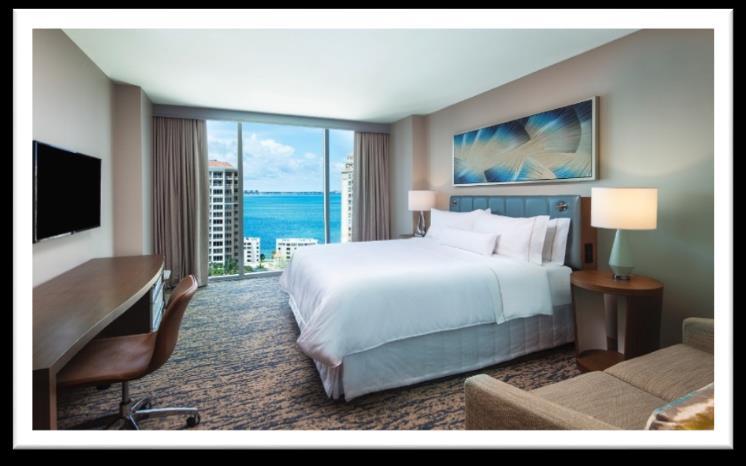 List of hotel amenities Included: *Westin Heavenly Bed, Heavenly Bath/Shower, White Tea by Westin Bath Amenities *Complimentary wireless internet in guest rooms and public areas *Unlimited local