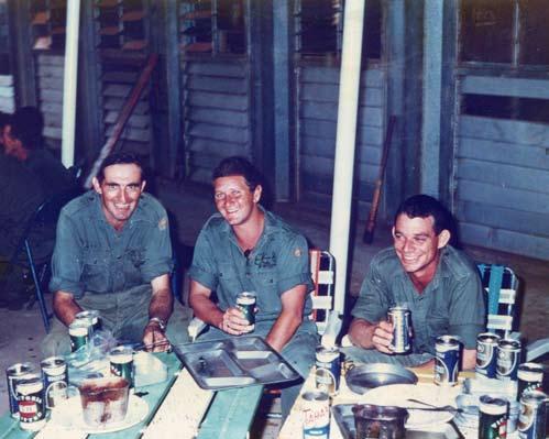 Just a quiet beer with dinner 5 NOSTALGIA PAGES Soaking up rays When you were back in base camp after operations, not only was the boozer open every afternoon, but the Mess provided three hot meals