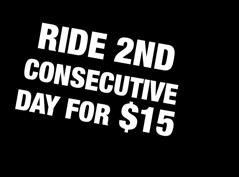 100% satisfaction guarantee Ride second consecutive day for $15 Certificate of Excellence on Trip