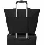 construction with waterresistant coated zippers / Trolley strap feature slips over luggage handle for easy transport and includes a zippered