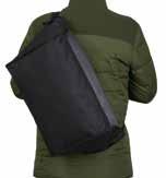 overnight in the city / Two carrying modes, traditional duffel over the shoulder or carry as a sling bag across your back / Locker loop for easy storage while at the gym