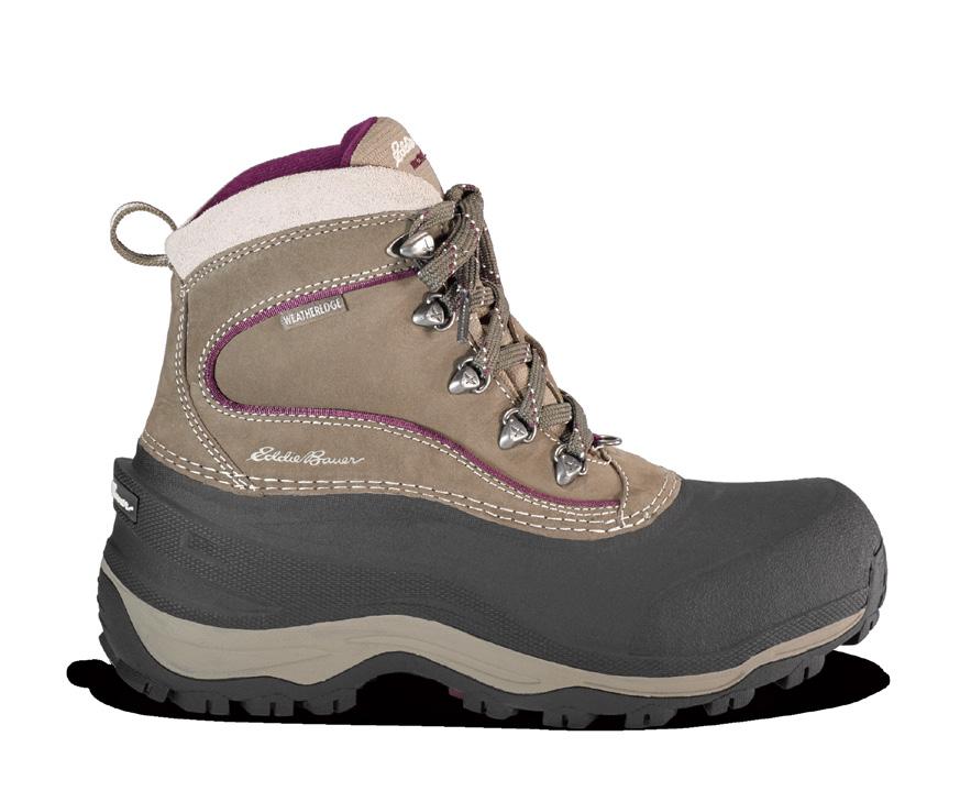 TARMAC TO TRAIL Introducing Eddie Bauer Footwear 15 WOMEN S LEATHER MOC LIGHT, EASY ALL-DAY COMFORT The simple solution to being on your feet all day. Supple, full-grain leather upper.