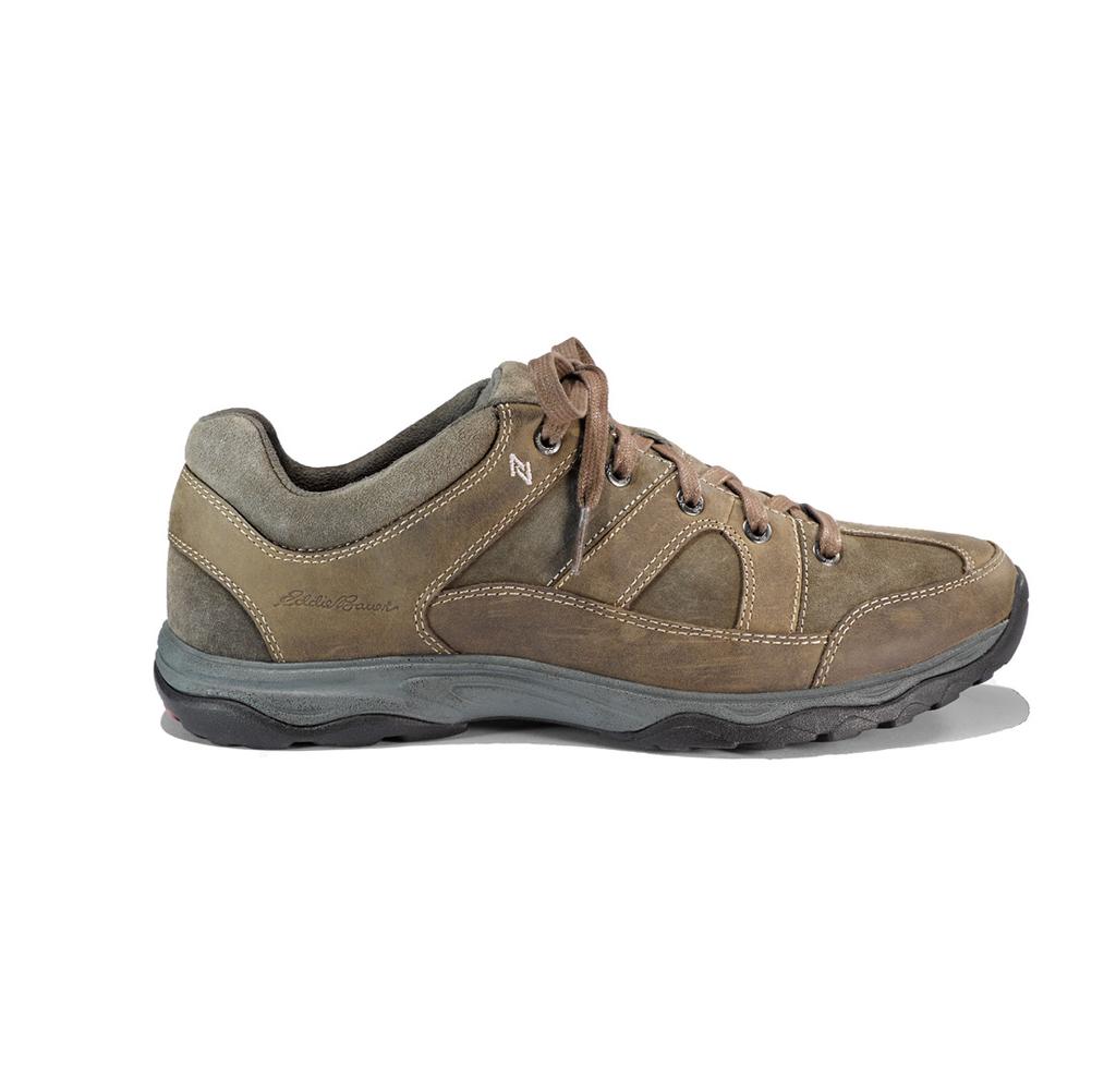 TARMAC TO TRAIL Introducing Eddie Bauer Footwear 7 DEPARTURE LACE-UP CLASSIC LOOK INFUSED WITH CUTTING-EDGE TECHNOLOGY Athletic-shoe comfort in a traditional oxford. Classic, full-grain leather upper.