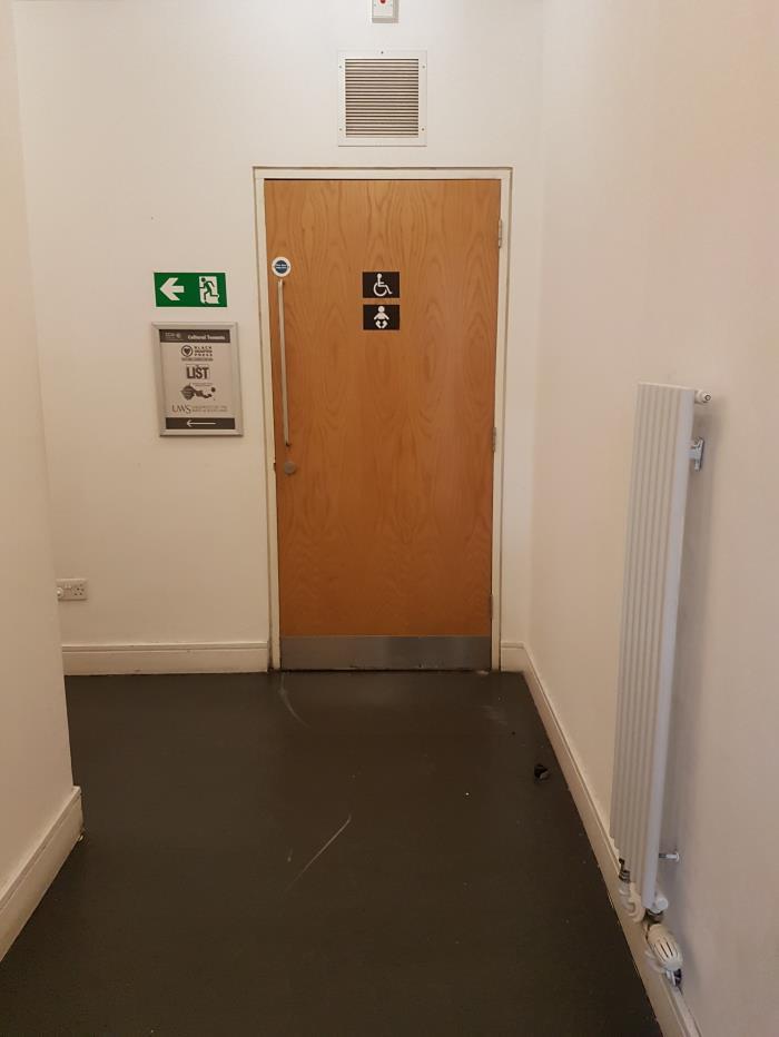 Accessible toilet on first floor Corridor