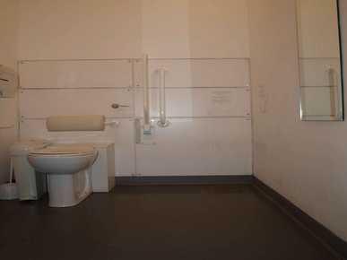 are handrails in all four accessible toilets