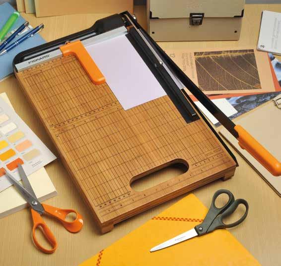 STRAIGHT CUTTING Fiskars cutting tools enable users to simplify the cutting of paper and laminated materials