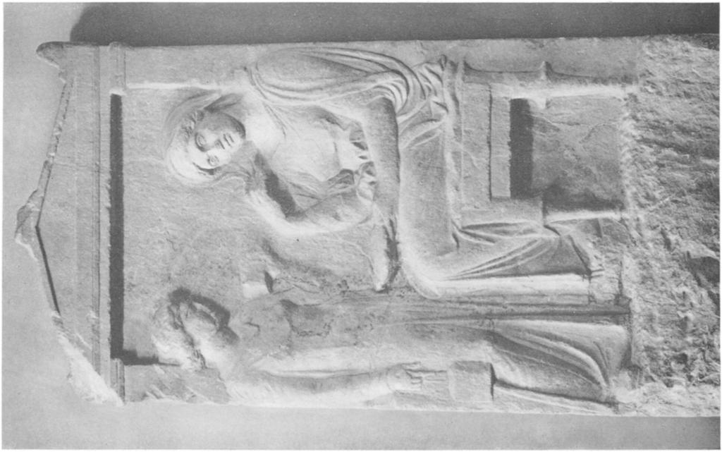 LEFT: Grave relief of Phainippe (the name inscribed).