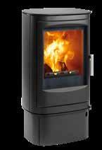 The woodburning stoves are modern, but with classic details.