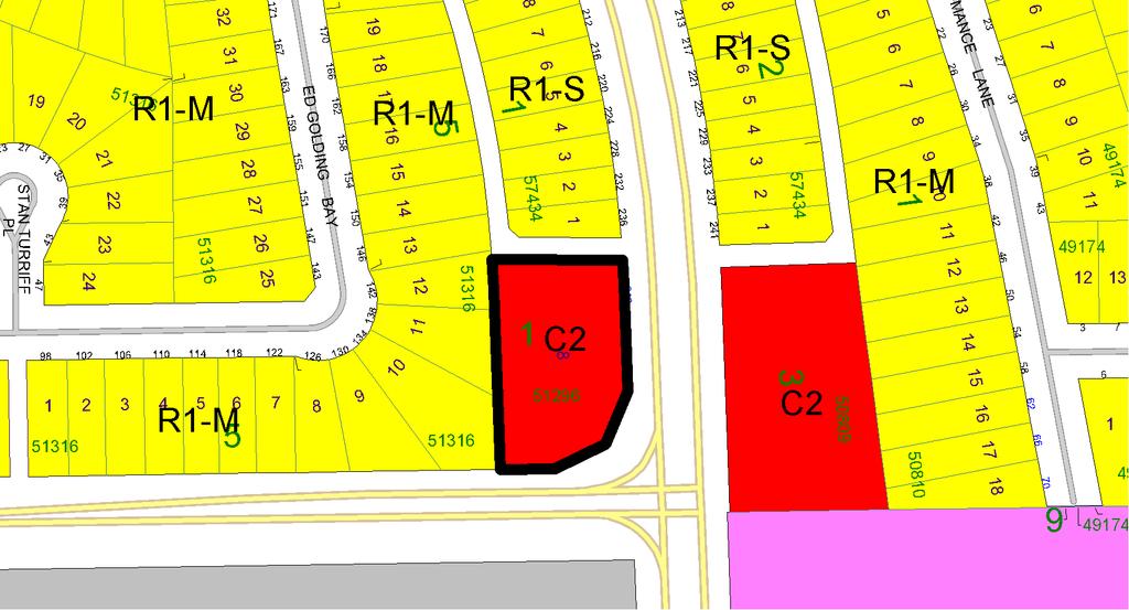 SURROUNDING LAND USE AND ZONING (See Figure 2) Nrth: Public lane; then single-family uses zned R1-S Residential Single-family (Small).