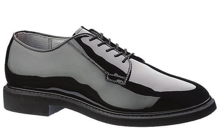 GLOSS OXFORD 120 BLACK High gloss Clarino upper Breathable moisture-wicking lining Removable comfort contoured cushion insert Slip,