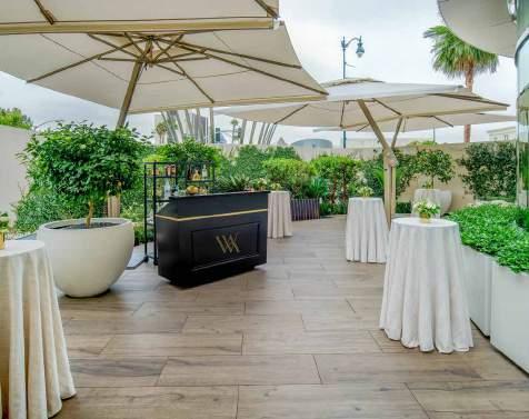 JEANGEORGES BEVERLY HILLS WATERFALL WATERFALL PATIO SWAY PATIO RESTAURANT BAR SWAY ROOM