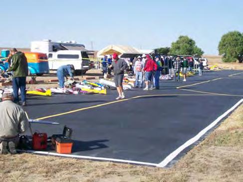 Mile Hi RC Club Grand Opening two days to lay down the 600ft x 58ft long runway and install the pilot stations. He also said that the airfield is on private property.