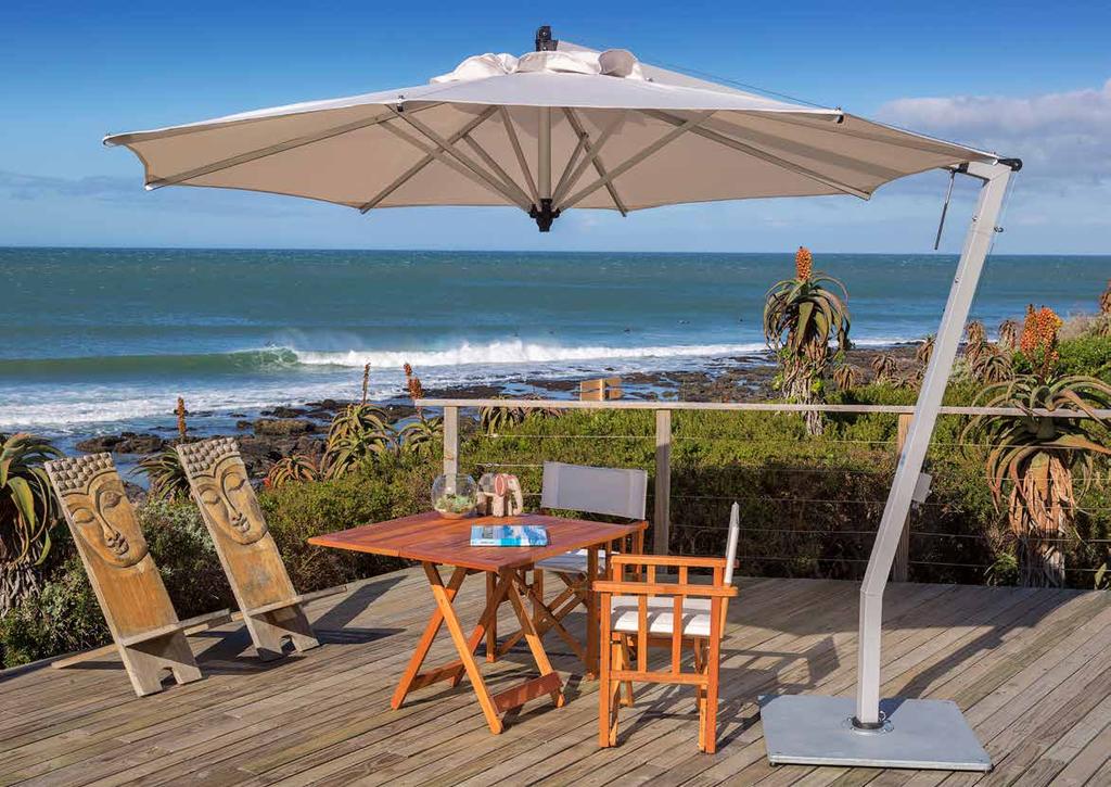 picollo This ingenious cantilever parasols range is exceptionally versatile and remarkably hard-wearing.