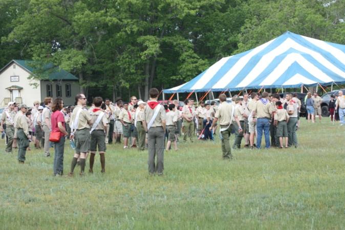 Usually 275-300 Arrowmen, youth and adult Scouters, along with family and friends of Owasippe provide important and needed service to help get the camps ready for the summer camping season.