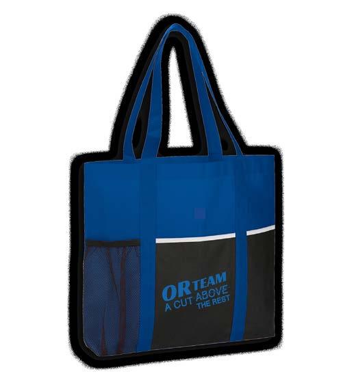 BAGS & TOTES PN16 New! OR TEAM Budget Friendly Nonwoven Tote This budget friendly, tote bag is made of a lightweight nonwoven material.