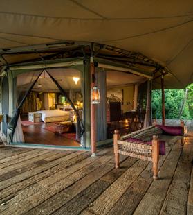 The house has a large swimming pool which overlooks a waterhole providing some of the best game viewing on Lewa.