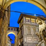 Continue over the Ponte Vecchio to the Uffizi gallery.