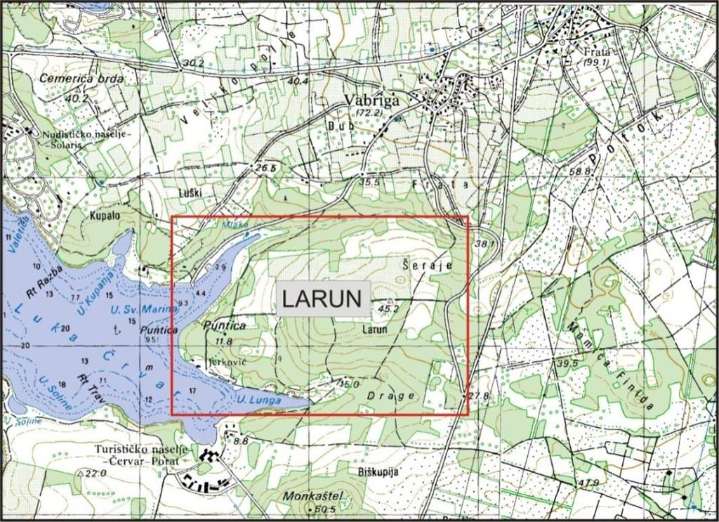 Slika 95 Lokacija zahvata kartografski prikaz F.3.