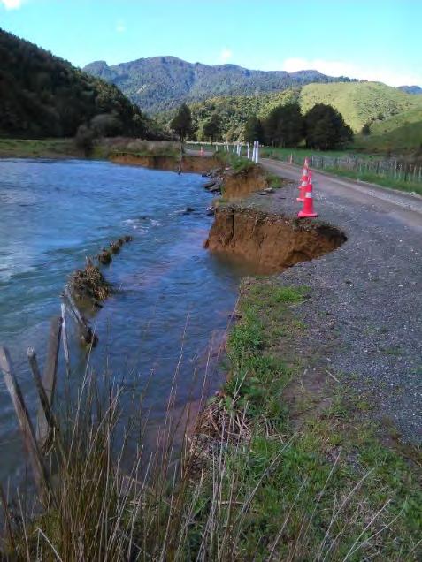 The road could be washed out in the next big storm and if the river then cross into the opposite paddock, the flooding could be significant and costly and affect properties on that side of the road.