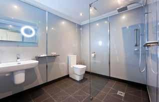 wet rooms, making them ideal for the less able.