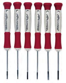 SCREWDRIVERS Precision Electronic Screwdriver Sets ESD safe to provide protection to ESD sensitive items Chrome-molybdenum vanadium steel blades provide superior strength Fast turning swivel caps