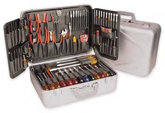 ATTACHÉ TOOL CASES Contains 53 individual hand tools, 31 Series 99 interchangeable screwdriver/nutdriver blades and handles, and 2 specialized screwdriver/nutdriver kits (as listed) Hi-tech aluminum