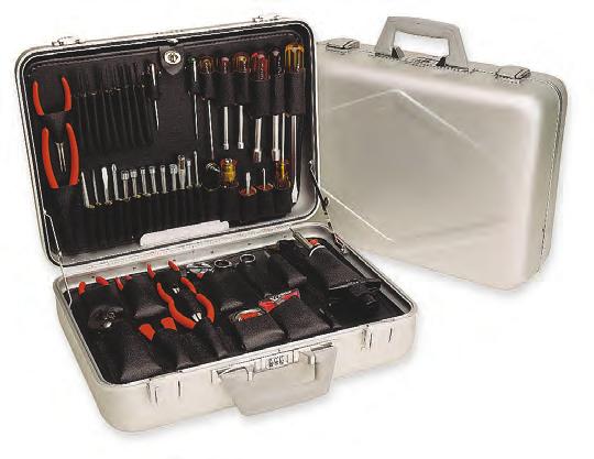 ATTACHÉ TOOL CASES Model TCA150ST Carefully selected, intermediate assortment of hand tools and WP25 Weller 25 watt soldering iron Contains 23 individual hand tools, 24 Series 99 interchangeable