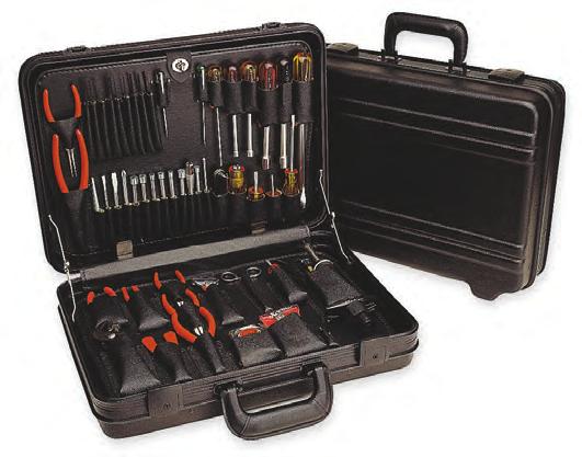 ATTACHÉ TOOL CASES Carefully selected intermediate assortment of hand tools Contains 23 individual hand tools, popular WP25 Weller 25 watt soldering iron, 24 Series 99 interchangeable
