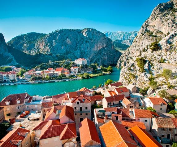 included in the price: Guide Music & lunch Boat ride We take a ride along the coast, then up a hill road to Omiš, a small town at the mouth of the Cetina River.