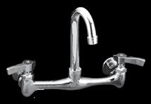 B 1/2 NPS Male Inlets with Mounting Hardware 2 (51mm) Shown with optional wall mount kit 4 (102mm) Wall Mount with Swing Spout and Knob Handles Spout Length TLL15-4000 3-1/2 (89mm) 3-1/2 (89mm) 8-1/4