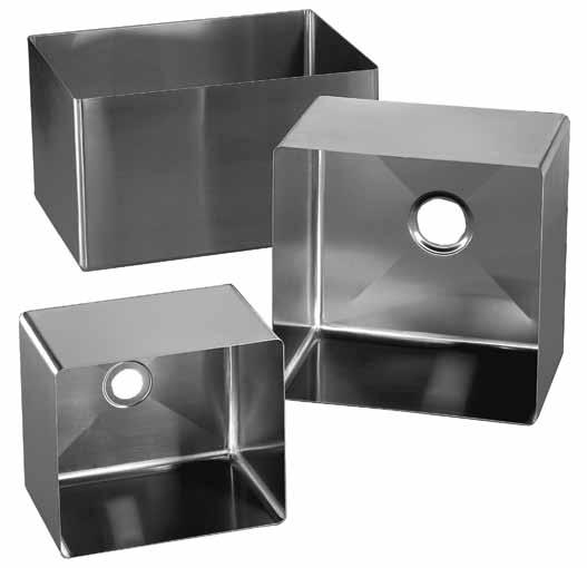 SINK BOWLS Encore Fabricated Stainless Steel Sink Bowls NSF Listed Heavy-duty 14 Ga. and 16 Ga.