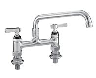 FOODSERVICE Encore KL57, KL61 and KL67 Series 4, 6 and 8 Elevated Bridge Deck Mount Faucets with Swing Spouts 4 (102mm) Center w/swing Spouts and Lever Handles 6 (152mm) Horizontal Tubular Spout
