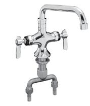 Encore KL51 Series Double Pantry Faucets with Swing and Double Jointed Spouts FOODSERVICE Double Pantry with Horizontal Tubular Spout and Lever Handles Spout Length KL51-9106-SE1 KL51-9006-SE1