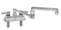 Encore KL41 Series 4 Deck Mount Faucets with Cast and Rigid Vacuum Breaker Spouts 4 (102mm) center Solid heavy-duty cast bodies Color coded indexes meet international standards The