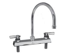 Encore KL41 Series 8 Deck Mount Faucets with Swivel Gooseneck Spouts 8 (203mm) center Solid heavy-duty cast bodies Color coded indexes meet international standards The only 8 faucet with built-in