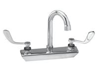 FOODSERVICE Encore KL45 Series 8 Wall Mount Faucets with Swivel Gooseneck Spouts 8 (203mm) center Solid