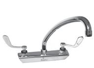 FOODSERVICE Encore KL45 Series 8 Wall Mount Faucets with Tubular and Cast Spouts 8 (203mm) center Solid heavy-duty cast bodies Color coded indexes meet international standards The only 8 faucet with