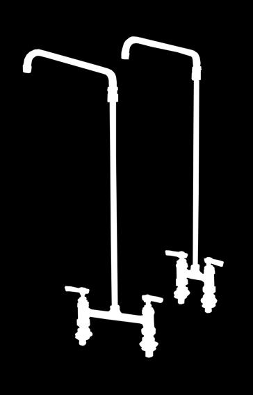FOODSERVICE Encore KL76 Series Wok Range Faucets with Swing Spouts Wok Range Faucet with Swing Spout Spout Length KL76-9010-SE4 10 (254mm) KL76-9110-SE4 10 (254mm) KL76-9012-SE4 12 (305mm)