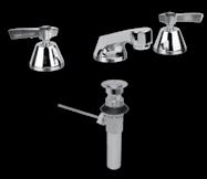 Encore KL84 and KPL86 Series Concealed Deck Mount Widespread Faucets with Cast Spout Cast spout assembly 1/2 NPSM couplings nuts on inlets 5 (127mm) to 24 (610mm) adjustable centers Anti-rotation