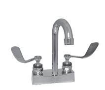 8 Swivel Bent Riser Spout HEALTHCARE Encore KL84 and KL86 Series Concealed Deck Mount Widespread Faucets with Bent Riser Spout 1/2 NPSM couplings nuts on inlets Supplied with stainless steel braided